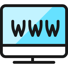 Monitor Www Icon from Ultimate Colors Set