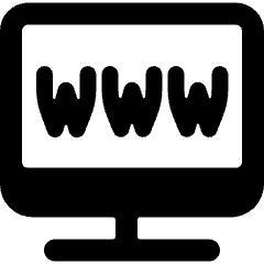 Monitor Www Icon from Ultimate Bold Set