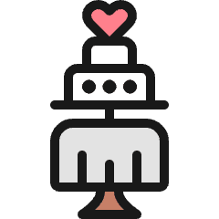 Wedding Cake Icon from Ultimate Colors Set