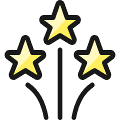 Wedding Fireworks Icon from Ultimate Colors Set