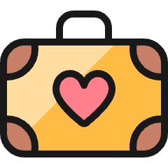 Wedding Luggage Icon from Ultimate Colors Set