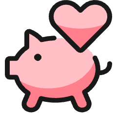 Wedding Money Piggy Icon from Ultimate Colors Set