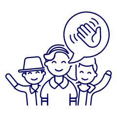 Friends Wave Illustration from UX Line Set