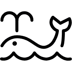 Whale Water Icon from Ultimate Light Set