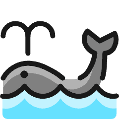 Whale Water Icon from Ultimate Colors Set