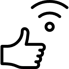 Internet Connection Wifi Good Thumbs Up Icon from Ultimate Light Set