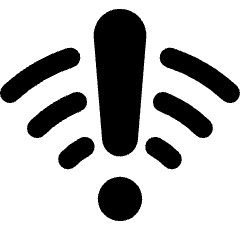 Wifi Alert Attention Icon from Ultimate Bold Set