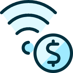 Wifi Cash Icon from Ultimate Duotone Set
