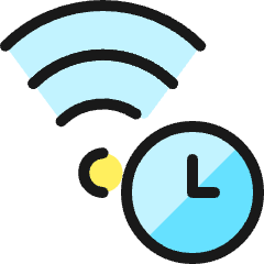 Wifi Clock Icon from Ultimate Colors Set