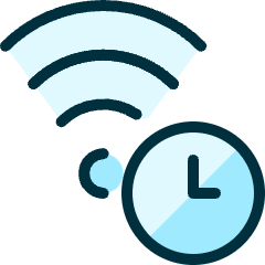 Wifi Clock Icon from Ultimate Duotone Set