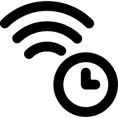 Wifi Clock Icon from Ultimate Bold Set