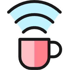 Wifi Coffee Icon from Ultimate Colors Set