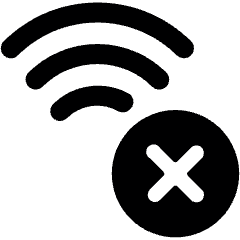 Wifi Delete Icon from Ultimate Bold Set