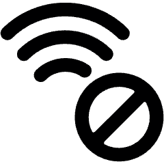 Wifi Disable Icon from Ultimate Bold Set