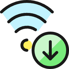 Wifi Download Icon from Ultimate Colors Set