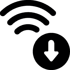 Wifi Download Icon from Ultimate Bold Set