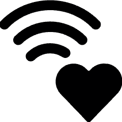 Wifi Heart 1 Icon from Ultimate Bold Set