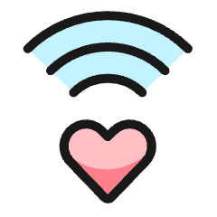 Wifi Heart Icon from Ultimate Colors Set