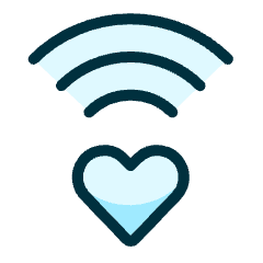 Wifi Heart Icon from Ultimate Duotone Set