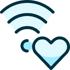 Wifi Heart_1 Icon from Ultimate Duotone Set