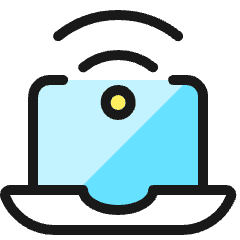 Wifi Laptop 1 Icon from Ultimate Colors Set