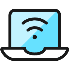 Wifi Laptop Icon from Ultimate Colors Set
