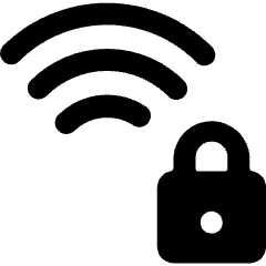 Wifi Lock Icon from Ultimate Bold Set