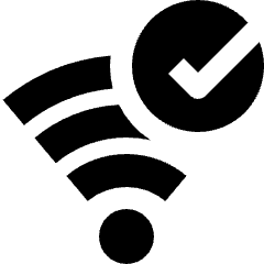 Wifi Network Check Approve Icon from Nova Solid Set