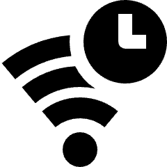 Wifi Network Clock Schedule Icon from Nova Solid Set