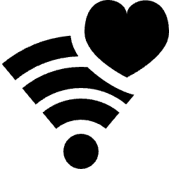 Wifi Network Favourite Heart 1 Icon from Nova Solid Set