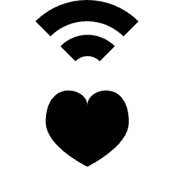 Wifi Network Favourite Heart Icon from Nova Solid Set