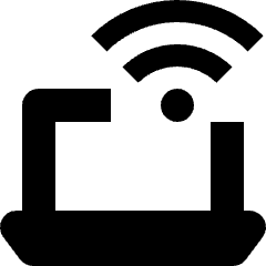 Wifi Network Laptop Icon from Nova Solid Set