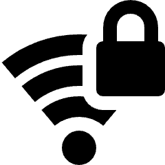 Wifi Network Lock Security Icon from Nova Solid Set