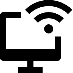Wifi Network Personal Computer Icon from Nova Solid Set