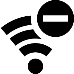 Wifi Network Remove Subtract Icon from Nova Solid Set