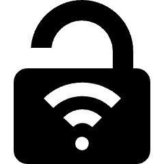 Wifi Network Security Unlock Icon from Nova Solid Set