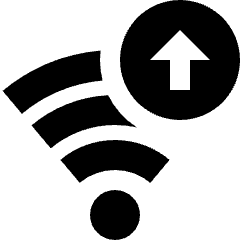 Wifi Network Upload Speed Icon from Nova Solid Set