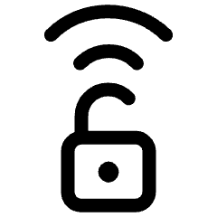 Wifi Secure Unlock Icon from Ultimate Regular Set