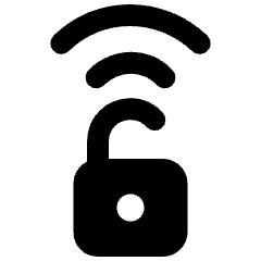 Wifi Secure Unlock Icon from Ultimate Bold Set