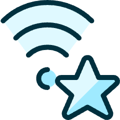 Wifi Star Icon from Ultimate Duotone Set