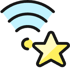 Wifi Star Icon from Ultimate Colors Set