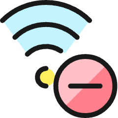 Wifi Subtract Icon from Ultimate Colors Set