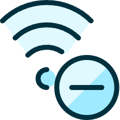 Wifi Subtract Icon from Ultimate Duotone Set