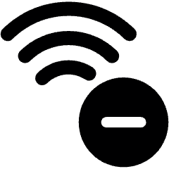 Wifi Subtract Icon from Ultimate Bold Set