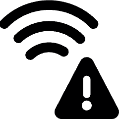 Wifi Warning Icon from Ultimate Bold Set