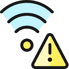 Wifi Warning Icon from Ultimate Colors Set