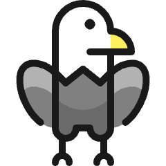 Wild Bird Eagle Icon from Ultimate Colors Set