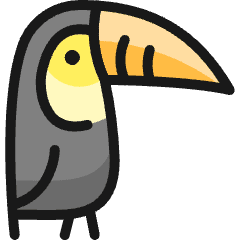 Wild Bird Parrot Icon from Ultimate Colors Set