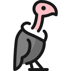 Wild Bird Vulture Icon from Ultimate Colors Set