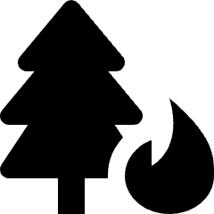 Wildlife Protection Wildfire Icon from Nova Solid Set